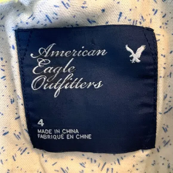 American Eagle Outfitters Yellow and Blue Plaid Flannel Button Down Size 4 - Picture 7 of 8